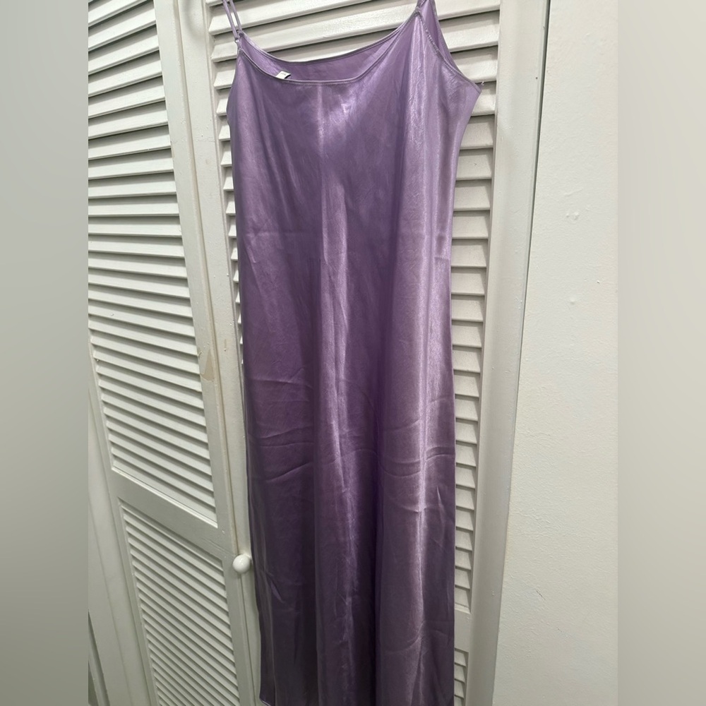 Vince Lavender Satin Maxi Dress